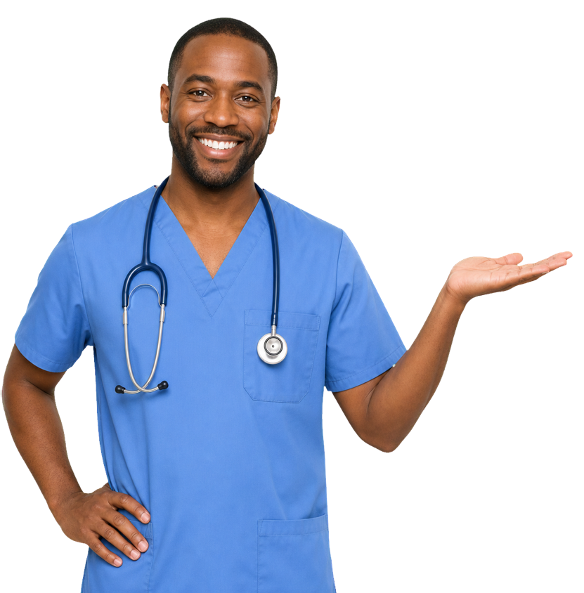 EZ Care Transportation LLC male nurse ready to discuss personalized care